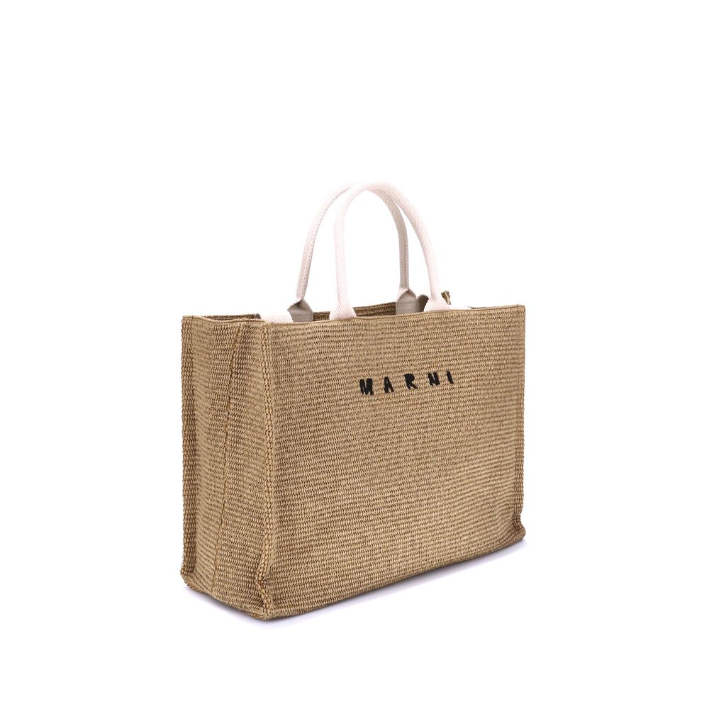 Marni Beige Schultertasche aus Polyamid
